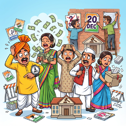 ‘२ डिसेंबर’चे मतदान आता ‘२० डिसेंबर’ला !; फलटण पालिका निवडणूक २१ दिवस लांबली; उमेदवारांना ‘पुन्हा प्रचार’ संधी की डोकेदुखी?